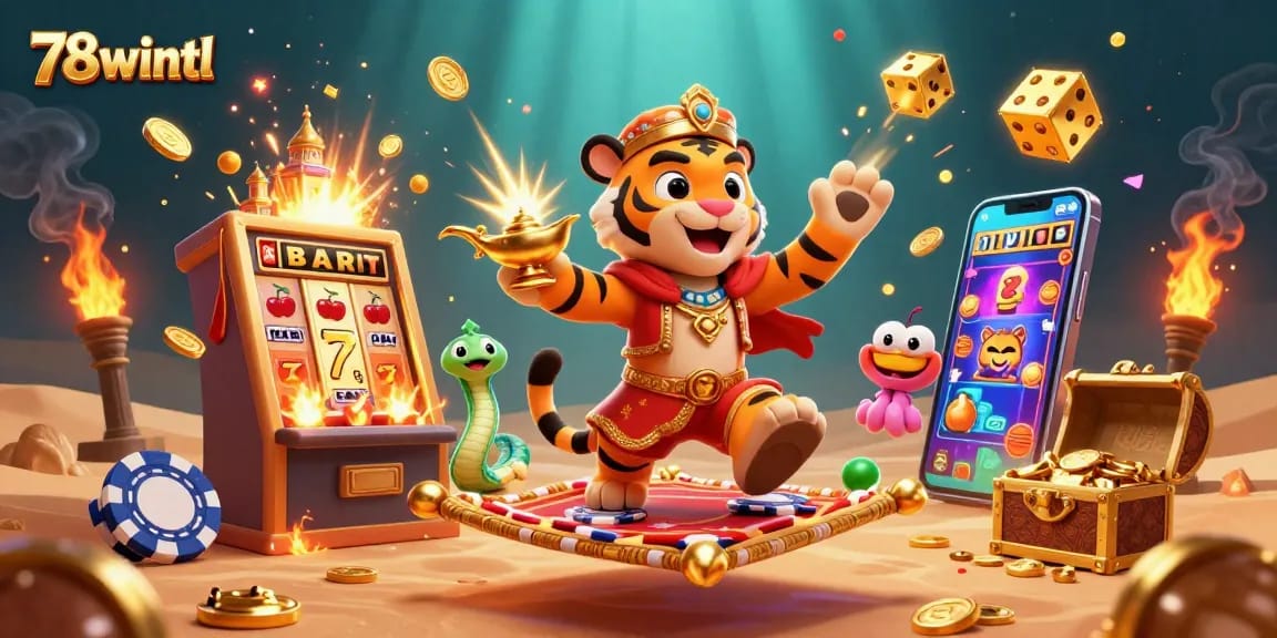 Experience the thrilling slots and jackpots at 78wintl with vibrant casino visuals and action.