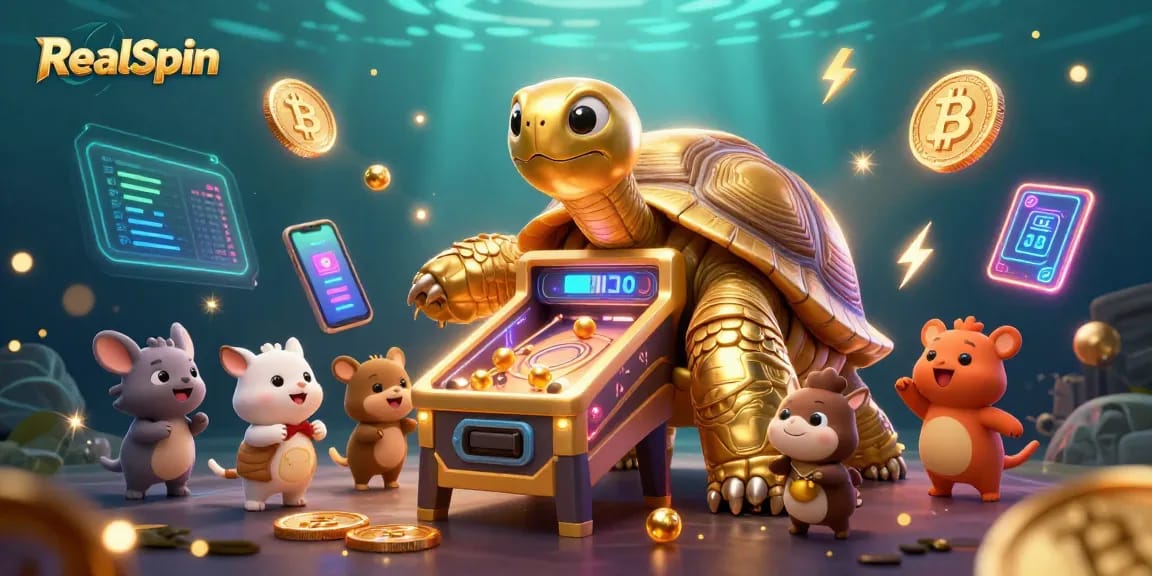 Speel de RealSpin slotmachines met spannende visuals en cryptocurrency-elementen.