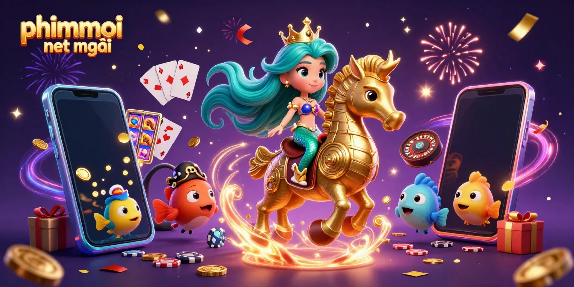 Engaging illustration for phimmoi net mới showcasing a fantasy casino adventure with mermaid characters.