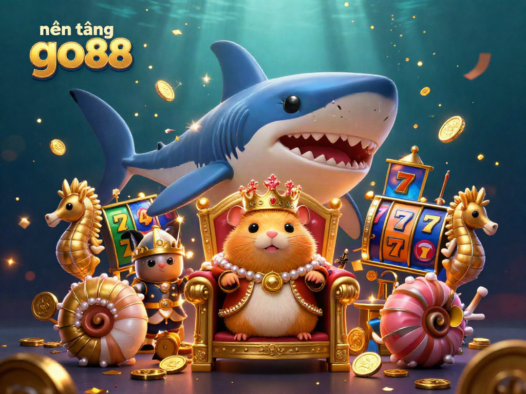 Experience the vibrant nền tảng go88 with the golden hamster king and thrilling slot game elements.