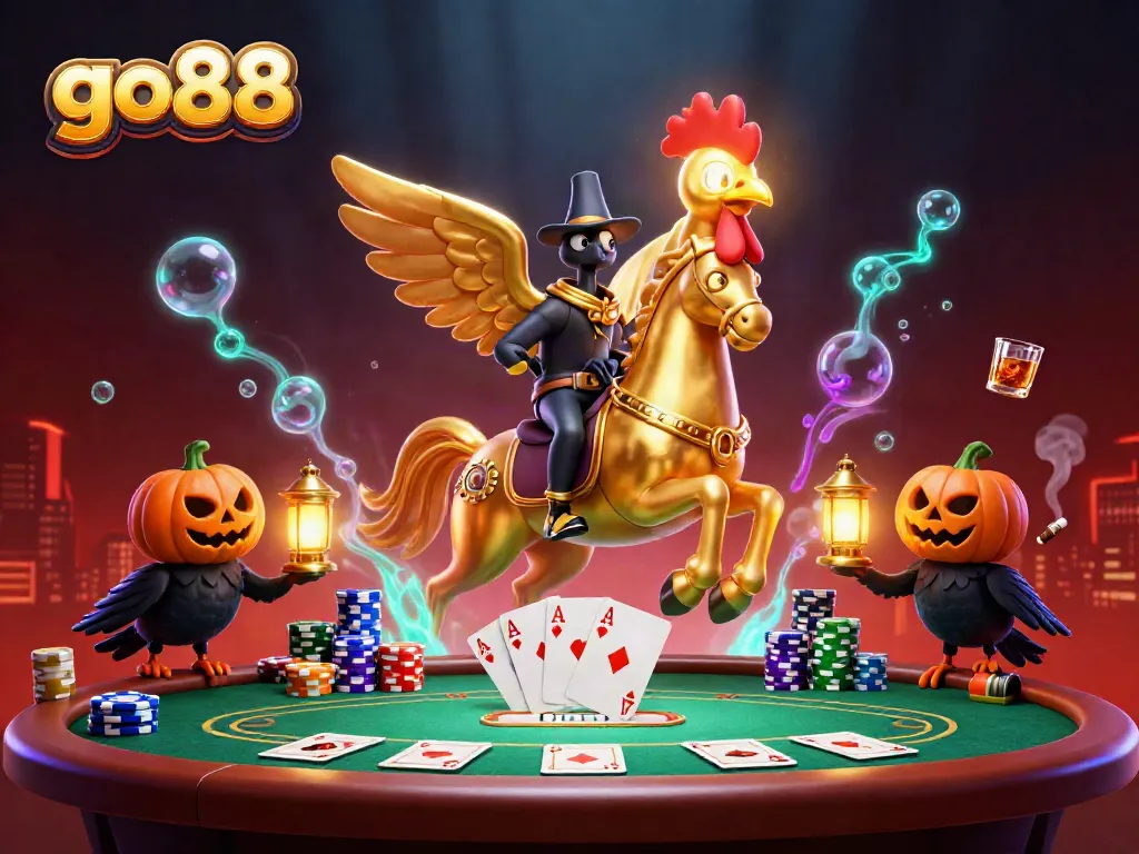 Experience the excitement of go88 in a vibrant midnight casino scene with dynamic gaming elements.