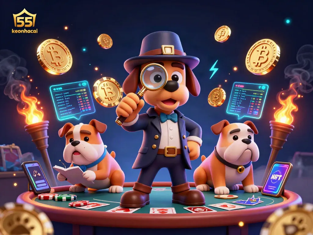 Engage with keonhacai 55 as the detective and bulldog unveil poker treasures amid cryptocurrency excitement.
