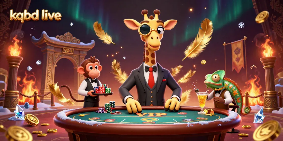 Experience the thrill of kqbd live with a high-roller giraffe and a vibrant casino atmosphere.