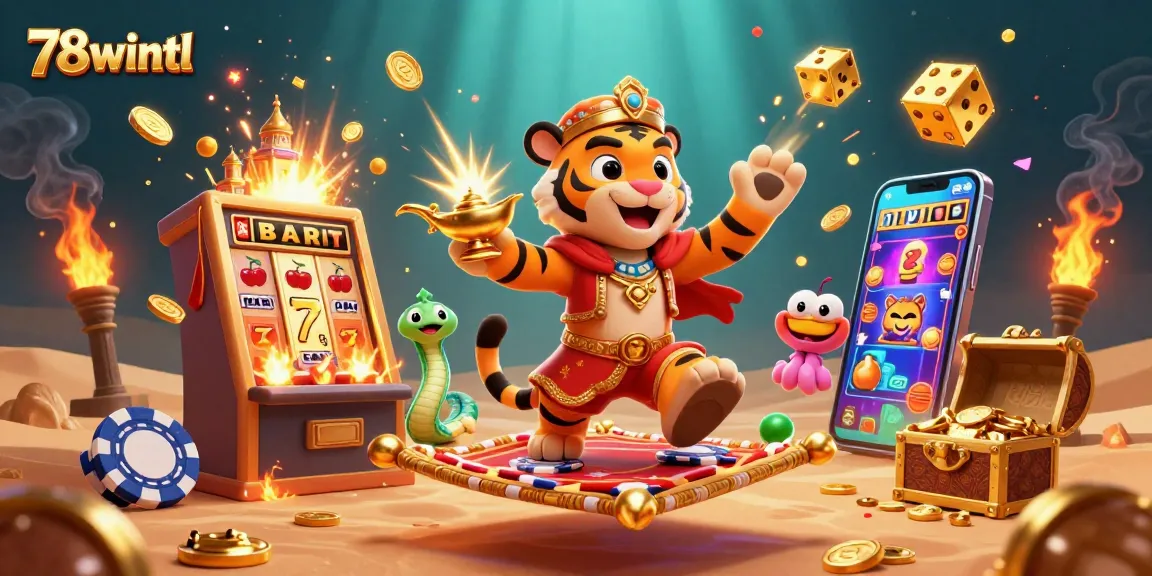 Experience the thrilling slots and jackpots at 78wintl with vibrant casino visuals and action.
